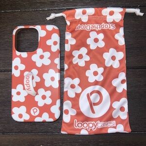 iPhone 13 Pro Loopy Cases Floral Phone Case with Pouch